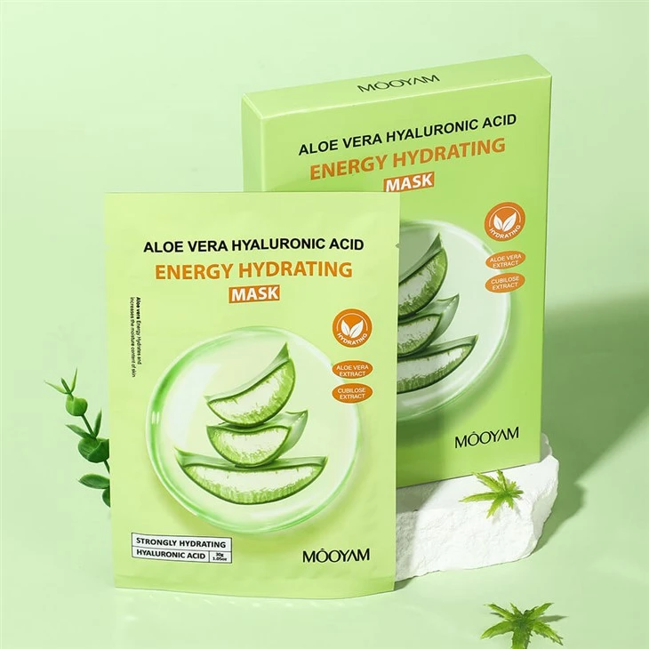 Mooyam aloe vera idratazzjoni maskra tal-wiċċ